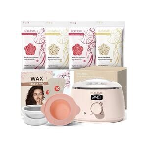 KOTAMU Wax Kit Pink Digital Hair Removal Waxing Kit for Women & Men Hot Wax Warm